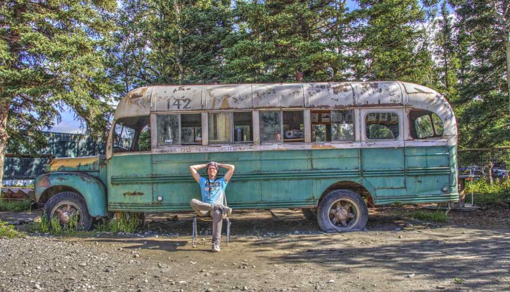 Die Replica zum Bus aus "Into The Wild" am Stempede Trail
