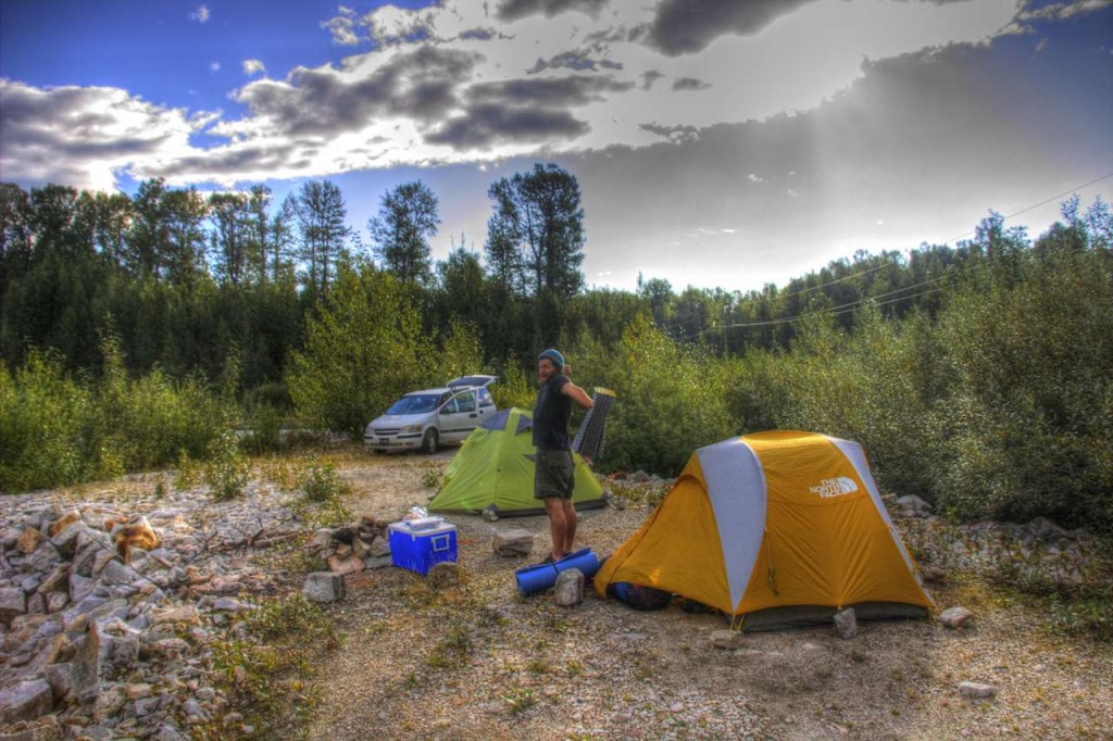 Wir campen grundsätzlich mit zwei 2er Zelten